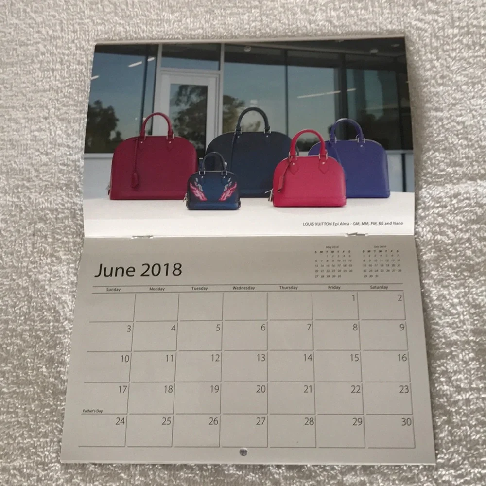 Fashionphile 2018 Monthly Calendar